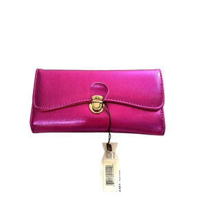 Femina Womens Wallet Hot Pink Metalic 8 x 4.5 NWT